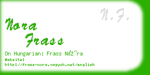 nora frass business card